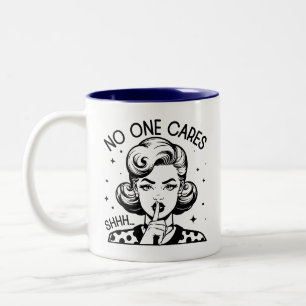 Caneca De Café Em Dois Tons Citação Sarcástica Engraçada da Glam Girl dos anos