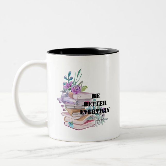 Caneca De Café Em Dois Tons Citações (Esquerda)