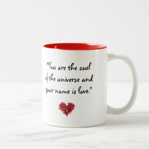 Caneca De Café Em Dois Tons Citações a inspirar: "Você é a alma. " - Canec