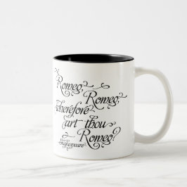 Caneca De Café Em Dois Tons Citações da caneca, do Romeo e do Juliet de