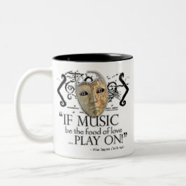 Caneca De Café Em Dois Tons Citações da música da duodécima noite