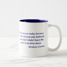 Caneca De Café Em Dois Tons Citações de Abraham Lincoln