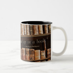 Caneca De Café Em Dois Tons Citações de inspiração do livro velho