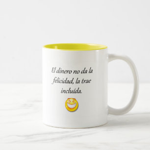 Caneca De Café Em Dois Tons Citações do espanhol