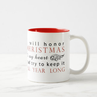 Caneca De Café Em Dois Tons Citações do Natal de Charles Dickens