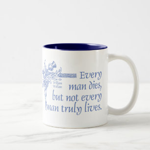 Caneca De Café Em Dois Tons Citações do Scottish, senhor William Wallace,