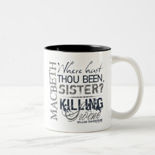 Caneca De Café Em Dois Tons Citações dos suínos da matança de Macbeth