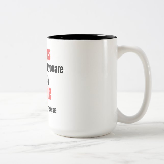 Caneca De Café Em Dois Tons citações engraçadas (Direita)