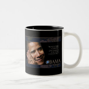 Caneca De Café Em Dois Tons Citações inspiradas de Obama
