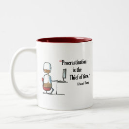 Caneca De Café Em Dois Tons Citações inspiradores do exame por Edward Young -