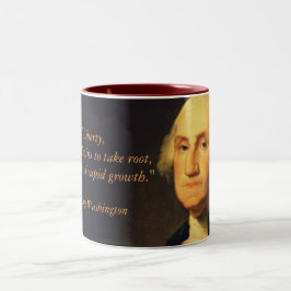 Caneca De Café Em Dois Tons Citações "liberdade " de George Washington