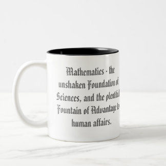 Caneca De Café Em Dois Tons Citações matemáticas