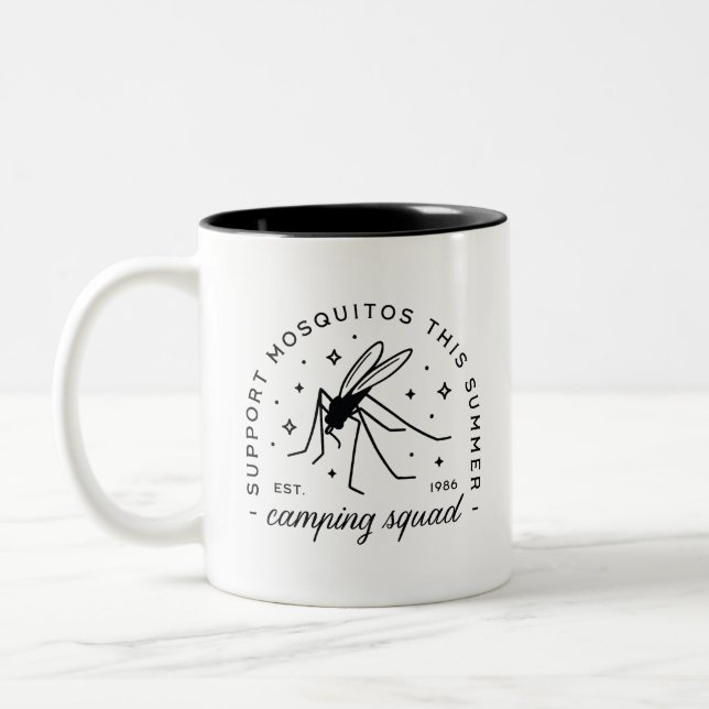 Caneca De Café Em Dois Tons Citações sarcásticas engraçadas de mosquito de aca (Esquerda)