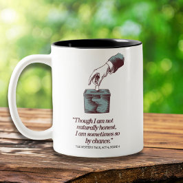 Caneca De Café Em Dois Tons Citando o Funny Retro Humor Vintage Elegante