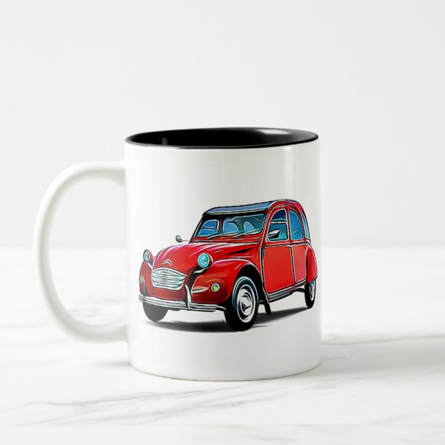 Caneca De Café Em Dois Tons Citroen 2CV (Esquerda)