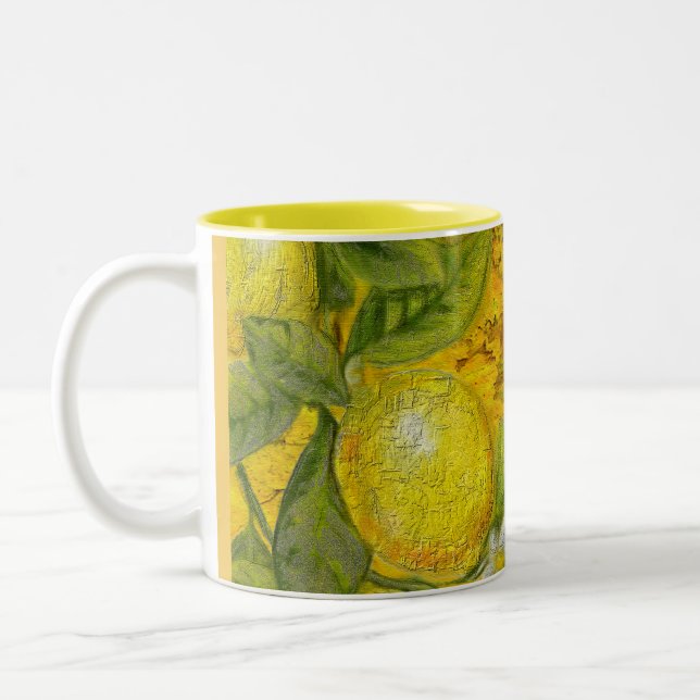 Caneca De Café Em Dois Tons Citrus - Lemon Mug (Esquerda)