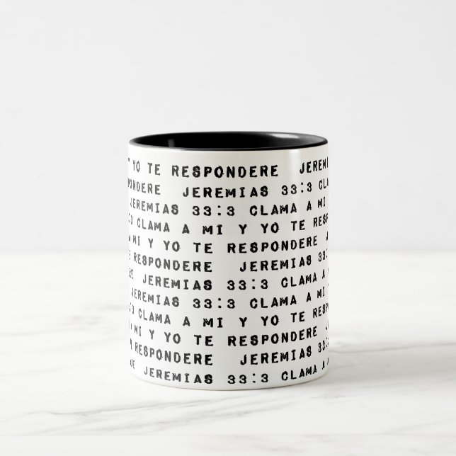 Caneca De Café Em Dois Tons Clama um te Respondere do MI y Yo (Centro)