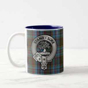 Caneca De Café Em Dois Tons Clan Anderson Crest & Tartan
