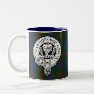 Caneca De Café Em Dois Tons Clan Buchanan Crest & Hunting Tartan