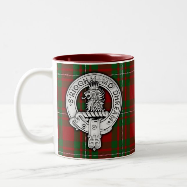 Caneca De Café Em Dois Tons Clan MacGregor Crest & Tartan (Esquerda)