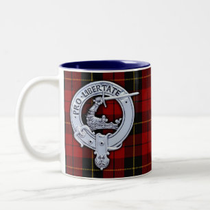 Caneca De Café Em Dois Tons Clan Wallace Crest & Tartan