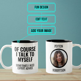 Caneca De Café Em Dois Tons Claro Que Falo Engraçado