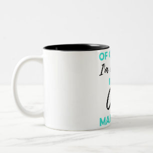 Caneca De Café Em Dois Tons Claro que sou incrível Sou gerente de casos 2