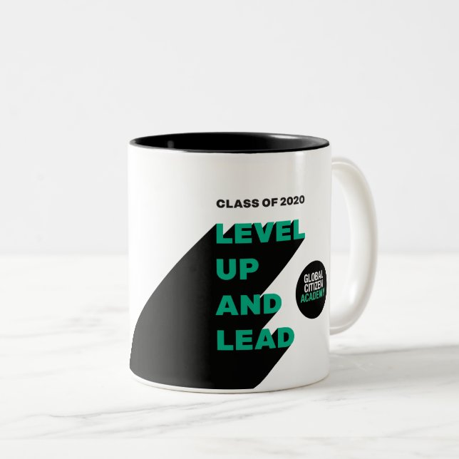 Caneca De Café Em Dois Tons Classe 2020 Level Up & Lead Mug (Frente Esquerda)