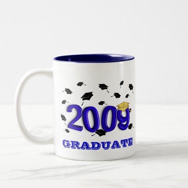Caneca De Café Em Dois Tons Classe da celebração 2009 da graduação (Esquerda)