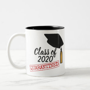 Caneca De Café Em Dois Tons Classe de 2020, fornalha de ouro em quarentena