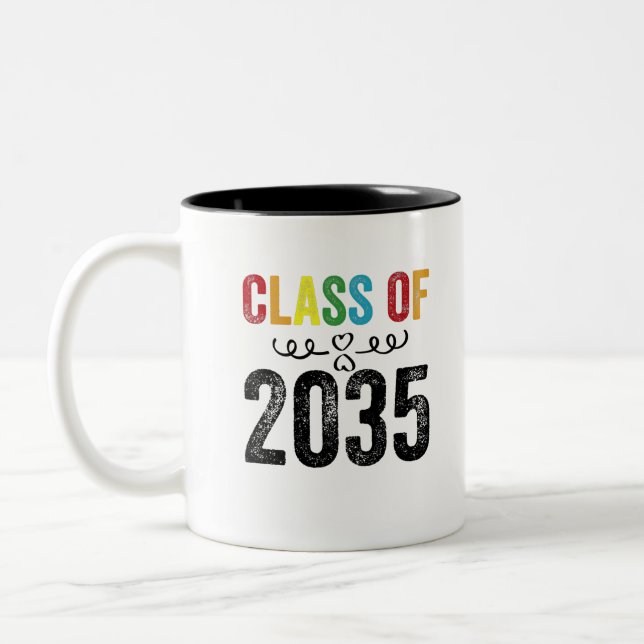 Caneca De Café Em Dois Tons Classe De 2035 (Esquerda)