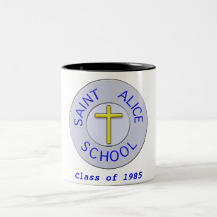 Caneca De Café Em Dois Tons Classe de cor da escola Alice Santo personalizável