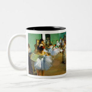 Caneca De Café Em Dois Tons Classe de dança de Edgar Degas