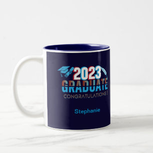 Caneca De Café Em Dois Tons Classe de Design de formando 2023