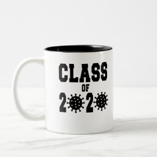 Caneca De Café Em Dois Tons Classe de graduação do vírus Corona 2020