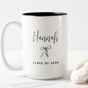 Caneca De Café Em Dois Tons Classe Personalizada Moderna Simples de Graduação 