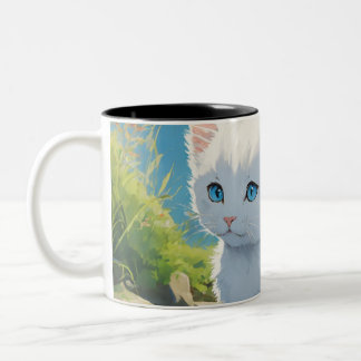Caneca De Café Em Dois Tons Clássica Cama Cerâmica - Perfeita para Café, Chá e
