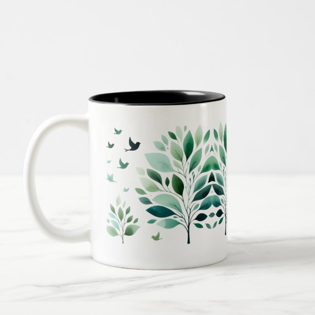 Caneca De Café Em Dois Tons Clássica Mug, 11 oz (Esquerda)