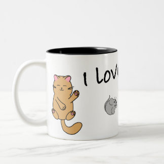 Caneca De Café Em Dois Tons Clássica Mug, 11 oz, com I AMOR KATZ