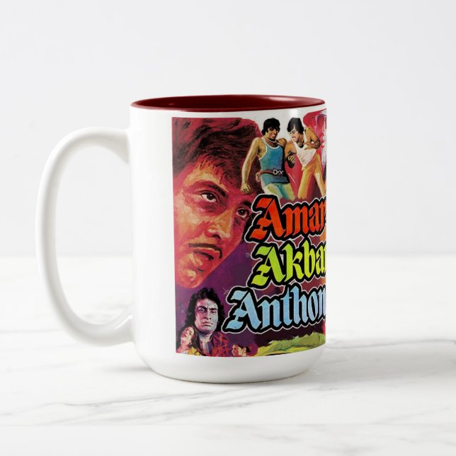 Caneca De Café Em Dois Tons Clássico Bollywood Mugs - Amar Akbar Anthony (Esquerda)