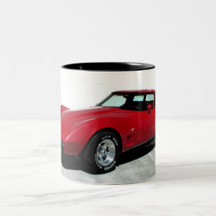 Caneca De Café Em Dois Tons Clássico da Corvette Vermelha 1979