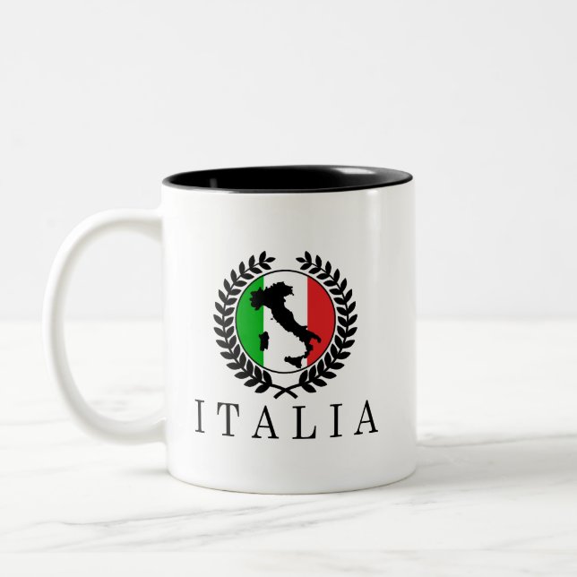 Caneca De Café Em Dois Tons Clássico da Itália (Esquerda)