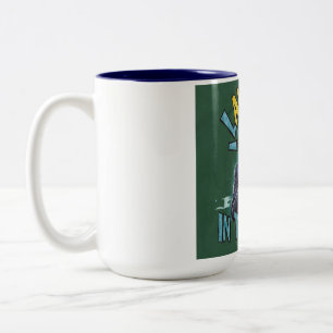 Caneca De Café Em Dois Tons Clássico Mug, 15 oz ronda no banco