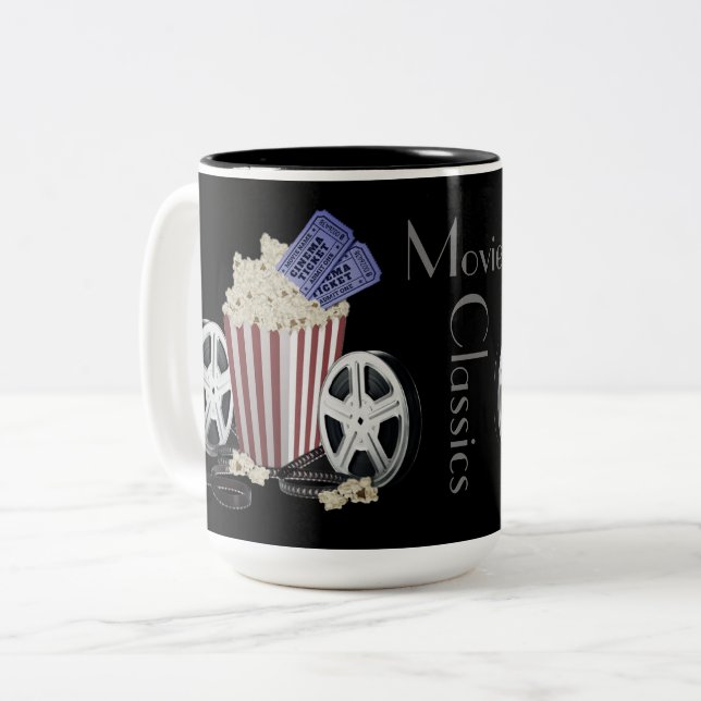 Caneca De Café Em Dois Tons Clássicos do Filme (Frente Esquerda)