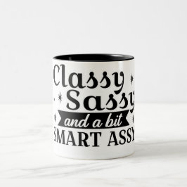 Caneca De Café Em Dois Tons Classy Sassy Mug
