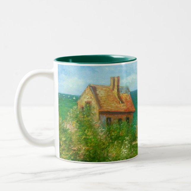 Caneca De Café Em Dois Tons Claude Monet: Casa de campo de Fishermans em (Esquerda)