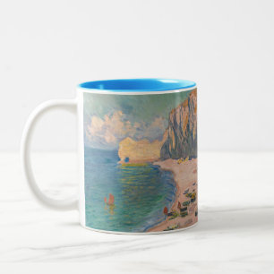 Caneca De Café Em Dois Tons Claude Monet - Etretat: Praia e Falaise d'Amont