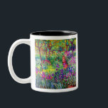 Caneca De Café Em Dois Tons Claude Monet Garden em Giverny<br><div class="desc">Jardim de Giverny pintado por Claude Monet em 1900.</div>