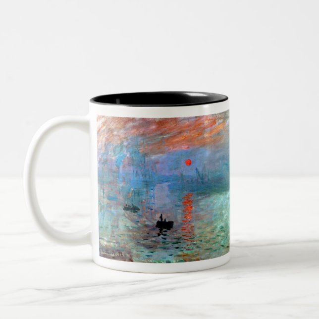 Caneca De Café Em Dois Tons Claude Monet Impressão (Esquerda)