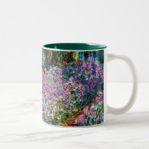Caneca De Café Em Dois Tons Claude Monet: Íris no jardim de Monet